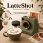 📸☕ Presse à pochoirs pour café | Motifs sur cappuccino – Style appareil photo rétro ✨