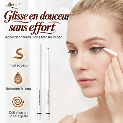 📢 50% de Réduction – Crayon Eyeliner Gel Waterproof, Pointe Ultra-Fine 2 mm, Longue Tenue 12 h, Anti-Transfert, Noir et Brun