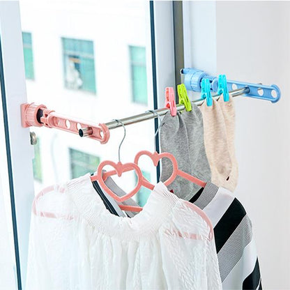 Corde à linge portable pour fenêtre