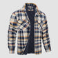Veste de chemise en flanelle pour hommes Manteau à carreaux à manches longues, matelassé et doublé Vêtements d'extérieur épais à boutons pour l'hiver