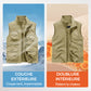 Gilet Rembourré Réversible Multi-Poches pour Hommes & Femmes