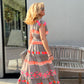 ✨2025 Meilleures ventes💖Robe sans manches à col en V pour femmes, motif vintage à rayures