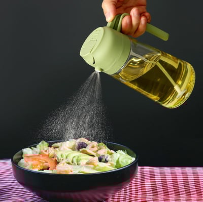✨💕Pulvérisateur et distributeur d'huile en verre 2 en 1/-600ml