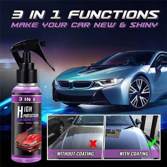 🔥Achetez 2 obtenez 1 gratuit🔥3-IN-1 Spray de revêtement rapide pour voitures