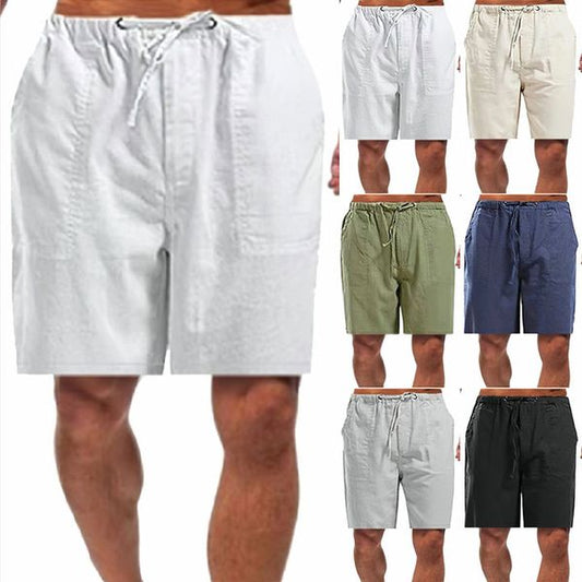 Short décontracté en lin pour hommes