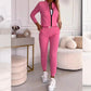 💥50 % de réduction🔥Survêtement 3 pièces avec fermeture éclair pour femmes (veste+veste+pantalon)