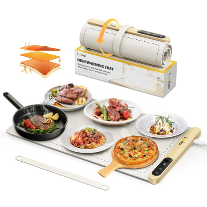 Tapis chauffant pour réchauffer les aliments sur toute la surface avec 6 réglages de température