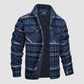 Veste de chemise en flanelle pour hommes Manteau à carreaux à manches longues, matelassé et doublé Vêtements d'extérieur épais à boutons pour l'hiver