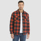 Veste de chemise en flanelle pour hommes Manteau à carreaux à manches longues, matelassé et doublé Vêtements d'extérieur épais à boutons pour l'hiver