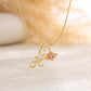 💖Dernier jour : 50 % de réduction ✨ Collier avec pendentif lettre de A à Z et trois breloques🎀