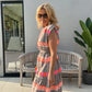 ✨2025 Meilleures ventes💖Robe sans manches à col en V pour femmes, motif vintage à rayures