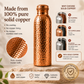💧 Gourde premium en cuivre massif 100 % – Sans plastique et inspirée de l'Ayurveda