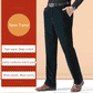 Pantalon long droit en velours extensible pour hommes
