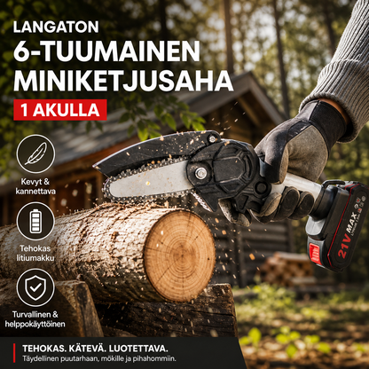 ⚡50 % de réduction dès maintenant ! 🌳Mini-scie à chaîne sans fil 6 pouces avec 2 batteries🌲