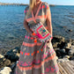 ✨2025 Meilleures ventes💖Robe sans manches à col en V pour femmes, motif vintage à rayures