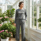 ⏳Spécial à durée limitée⏰Ensemble Femme Confort – Haut Ras du Cou & Pantalon à Cordon 👕👖