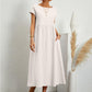 💝Robe en coton sans manches à poches de couleur unie