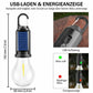 Éclairage de tente à énergie solaire, lanterne de camping LED rechargeable par US