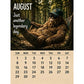 🦶📅 Calendrier 2027 La vie quotidienne du Bigfoot, illustrations originales, décoration murale tendance