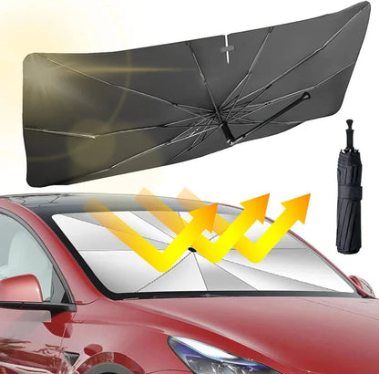 ⏳Durée limitée -50 %💥Parapluie de Voiture Pliable - Protection contre la Chaleur et les UV ☀️☂️ - Idéal pour Garder Votre Voiture au Frais!