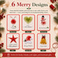 🎄 🧵Kit de bricolage « Merry & Bright Christmas » – Créez de magnifiques cartes de vœux faites main ✨