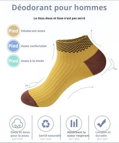 Chaussettes confortables à blocs de couleur respirantes et anti-humidité