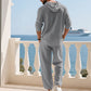 Ensemble 2 pièces pour homme : haut à capuche ample et décontracté et pantalon
