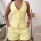 Ensemble 2 pièces avec gilet dos-nu et short