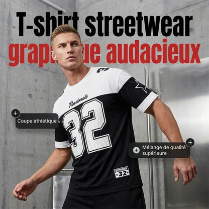 T-shirt décontracté à imprimé graphique pour homme