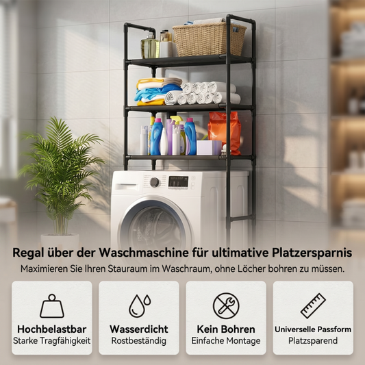 🏠✨ -50% ! Étagère de rangement pratique pour salle de bain & buanderie – Sans perçage – Adhésive & robuste 🛠️