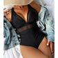 Maillot de bain avec contrôle du ventre en maille