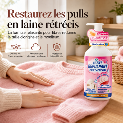 🧶 Soin Assouplissant pour Pulls en Laine et Cachemire – Aide à la Remise en Forme