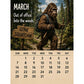 🦶📅 Calendrier 2027 La vie quotidienne du Bigfoot, illustrations originales, décoration murale tendance