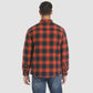 Veste de chemise en flanelle pour hommes Manteau à carreaux à manches longues, matelassé et doublé Vêtements d'extérieur épais à boutons pour l'hiver