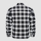 Veste de chemise en flanelle pour hommes Manteau à carreaux à manches longues, matelassé et doublé Vêtements d'extérieur épais à boutons pour l'hiver