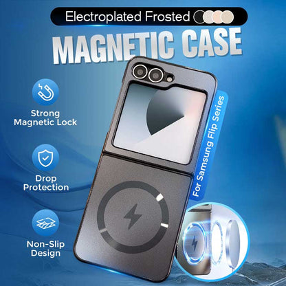 🔥Coque magnétique givrée électrodéposée pour la série Samsung Flip