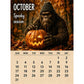 🦶📅 Calendrier 2027 La vie quotidienne du Bigfoot, illustrations originales, décoration murale tendance