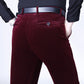 Pantalon long droit en velours extensible pour hommes