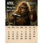 🦶📅 Calendrier 2027 La vie quotidienne du Bigfoot, illustrations originales, décoration murale tendance