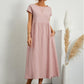 💝Robe en coton sans manches à poches de couleur unie