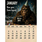 🦶📅 Calendrier 2027 La vie quotidienne du Bigfoot, illustrations originales, décoration murale tendance