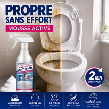 🔥 50% DE RÉDUCTION ! ✨ Nettoyant mousse multi-usages pour salle de bain