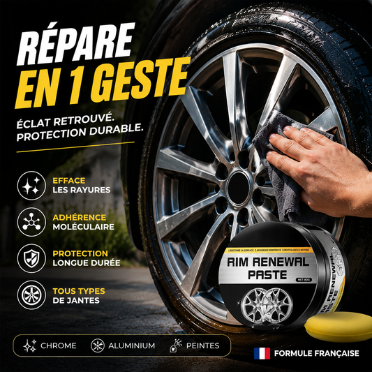 🚗 50% DE RÉDUCTION – Pâte Restauratrice Tout-en-Un pour Jantes – Efface les Rayures, Redonne Brillance & Protège Durablement ✨
