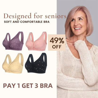 🔥Soutien-gorge en coton à fermeture frontale Design for Senior