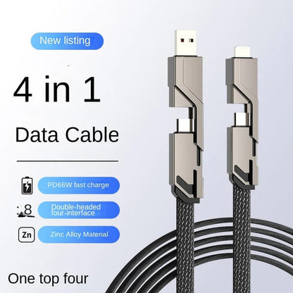 🔥1 acheté, 1 offert📱4-in-1 [60W Charge rapide & Synchronisation des données]