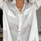 Chemise de coiffure à la mode imprimée à manches longues pour femmes