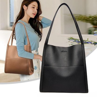 💥Sac à bandoulière en cuir de couleur unie