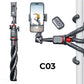 Perche à Selfie avec Trépied de Pieuvre Télescopique Flexible et Clip pour Téléphone Portable