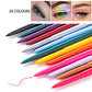 Ensemble de 20 Crayons d'Eyeliner Imperméables et Multicolores de Longue Tenue