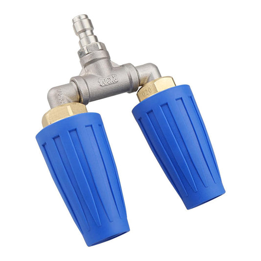 Buse à Turbo Double en Acier Inoxydable pour Nettoyeur à Haute Pression
